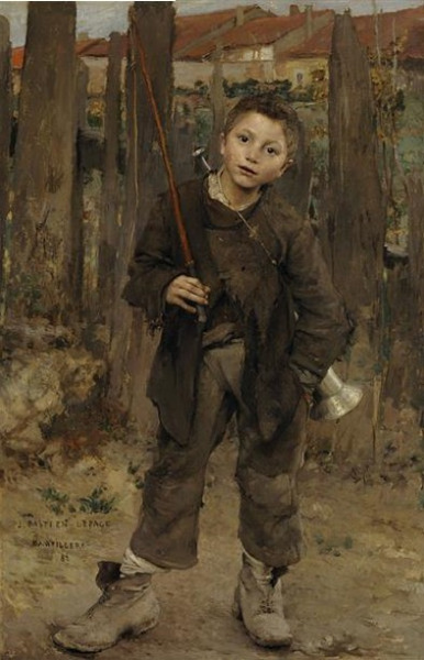 Figure 10. Jules Bastien-Lepage, Pas Mèche (Nothing Doing), 1882, oil on canvas, 132.1 x 89.5 cm. Edinburgh, Scottish National Gallery.